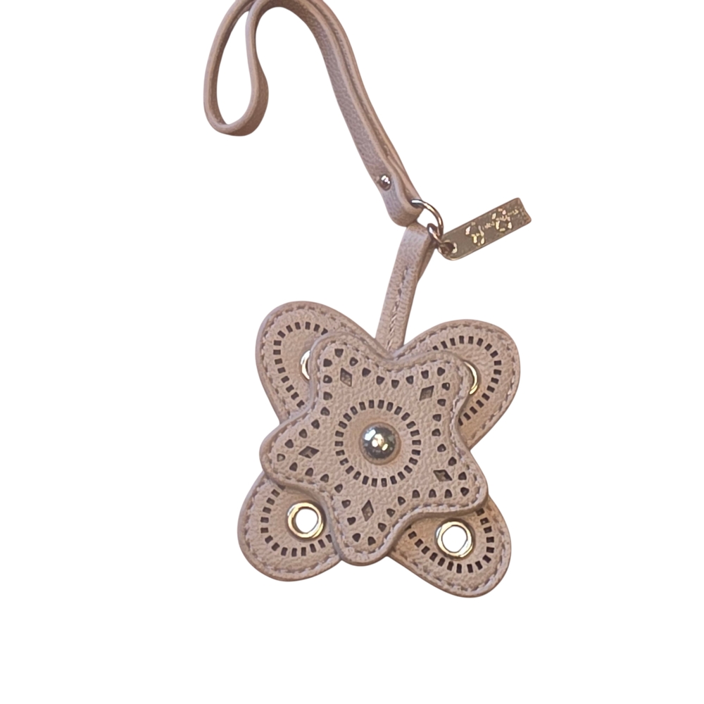 Beige Floral Keychain - Picture 3 of 3